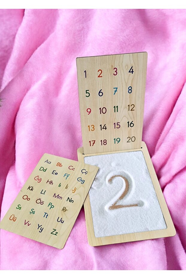 Wooden Summer Erase Board Alphabet Numbers Montessori Learning Educational Toy