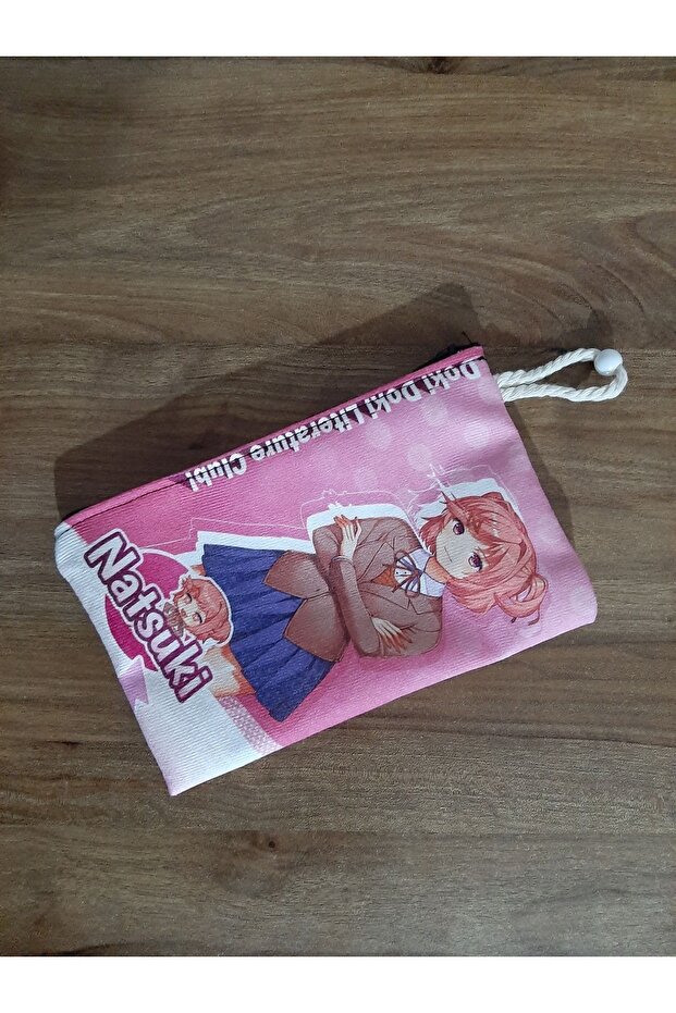 Doki Doki Literature Club - Natsuki Patterned Design Cloth Pen Holder-wallet