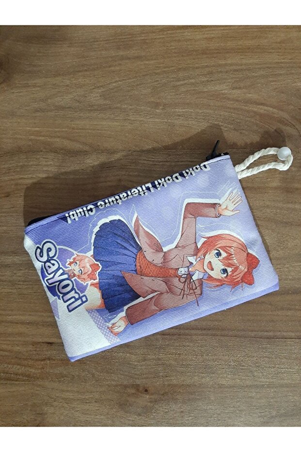 Doki Doki Literature Club - Sayori Patterned Design Cloth Pen Holder-wallet