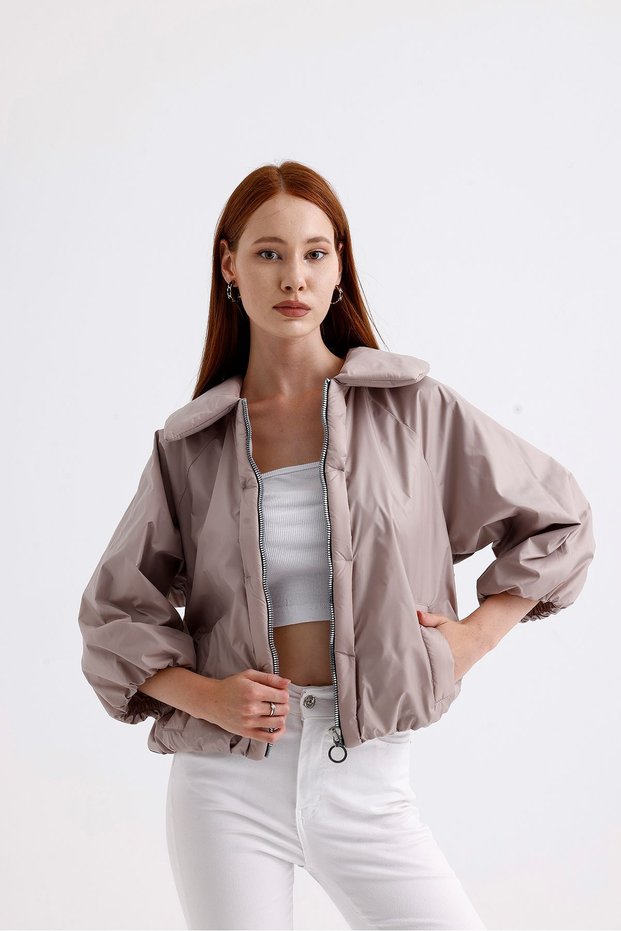 Kadın Stone Bomber Şişme Mont