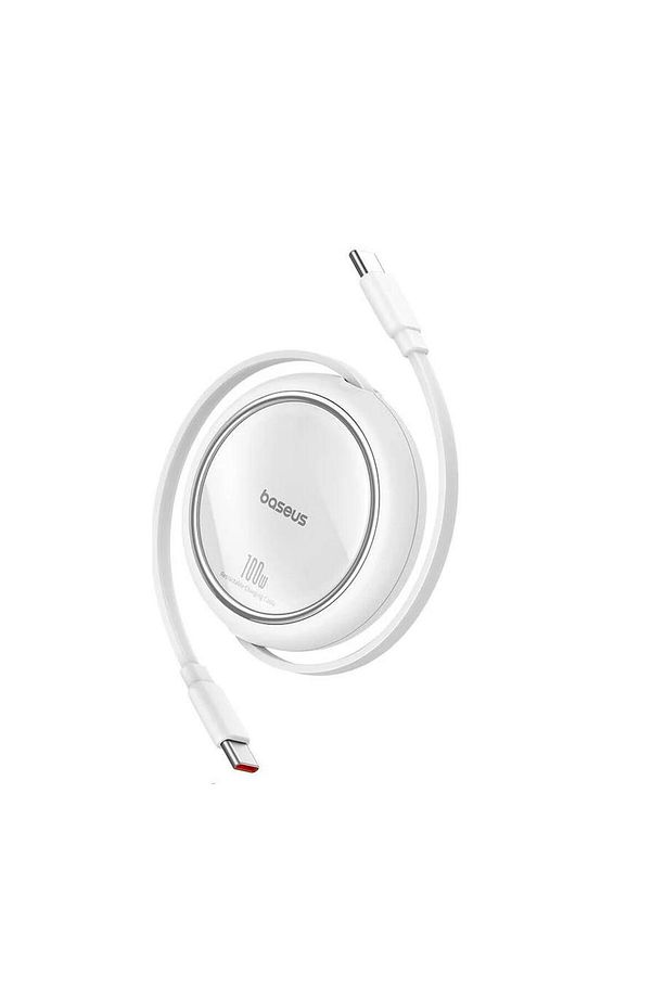 Super Şarj Makaralı 1mt 100w Type-c Şarj Kablo Laptop Macbook Şarj Iphone 15 15 Pro Max Şarj - 1
