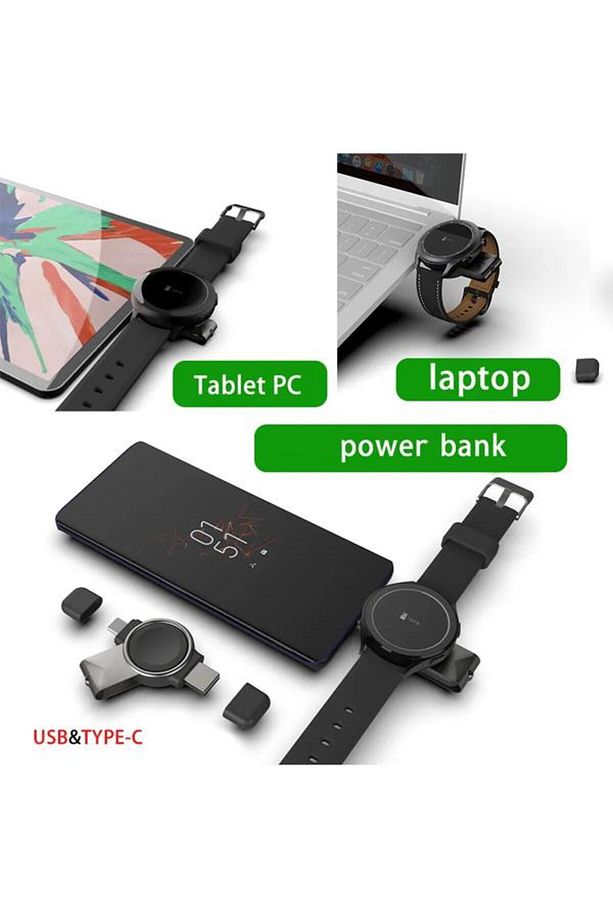 2in1 Usb Ve Type-c Girişli Samsung Watch Şarj Standı Samsung Galaxy Watch 3 4 Şarj Standı - 5