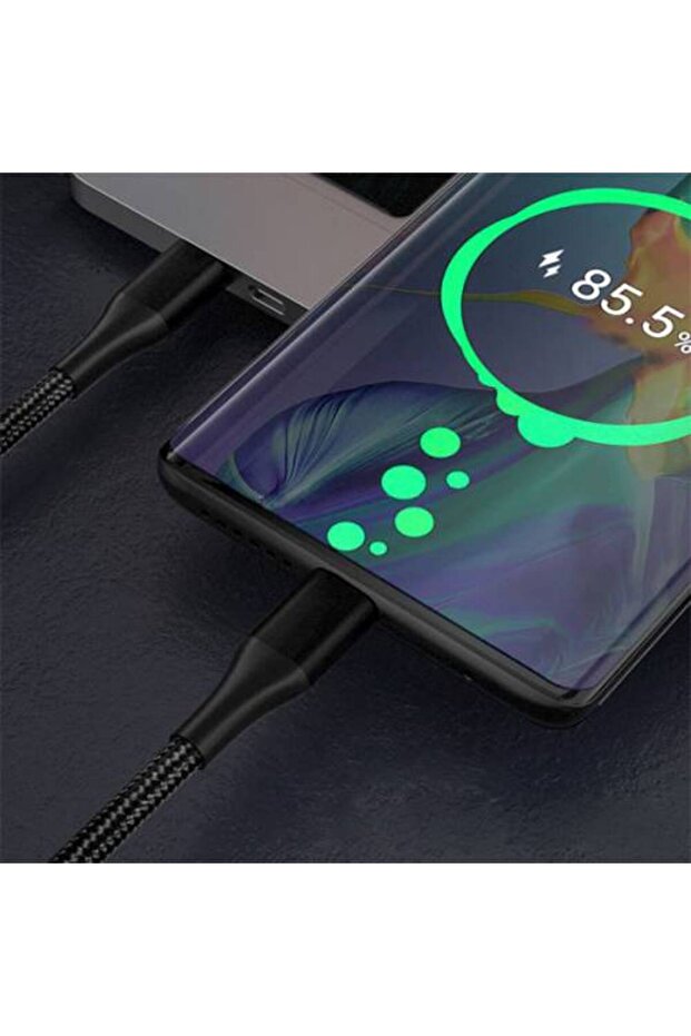 100w 5a Hızlı Şarj Type-c To Type-c 1 Mt Kevlar Şarj Kablosu Huawei Samsug Xiaomi Şarj Kablo - 2