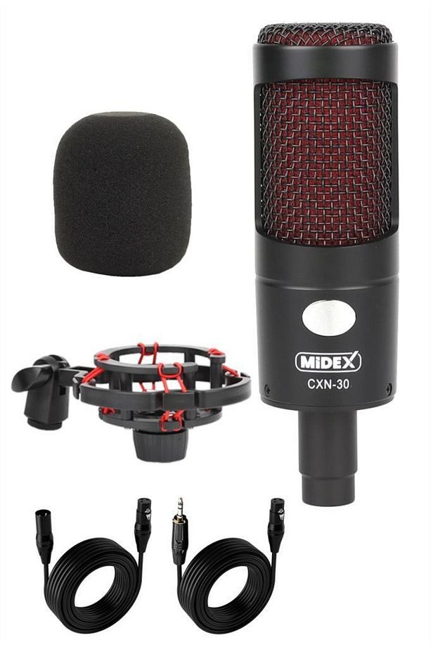 Cxn-30 Paket-7 Midi Klavye 5 Kanal Stüdyo Kayıt Mikserli Referans Monitörlü Condenser Mikrofon Seti - 3