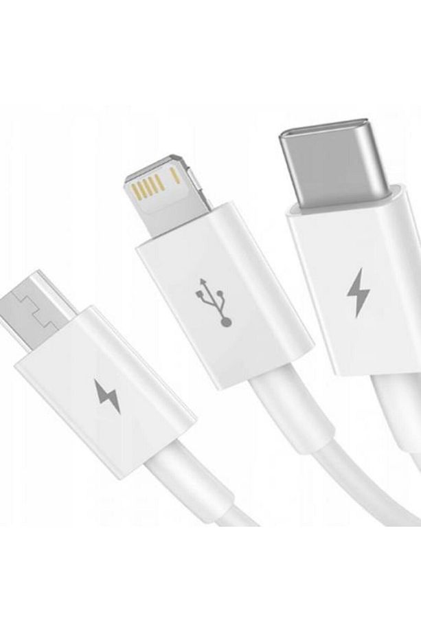 1.5 Metre 3.5amper Yüksek Hızlı 3in1 Type-c, Iphone Lightning Ve Micro Şarj Ve Data Kablosu - 2