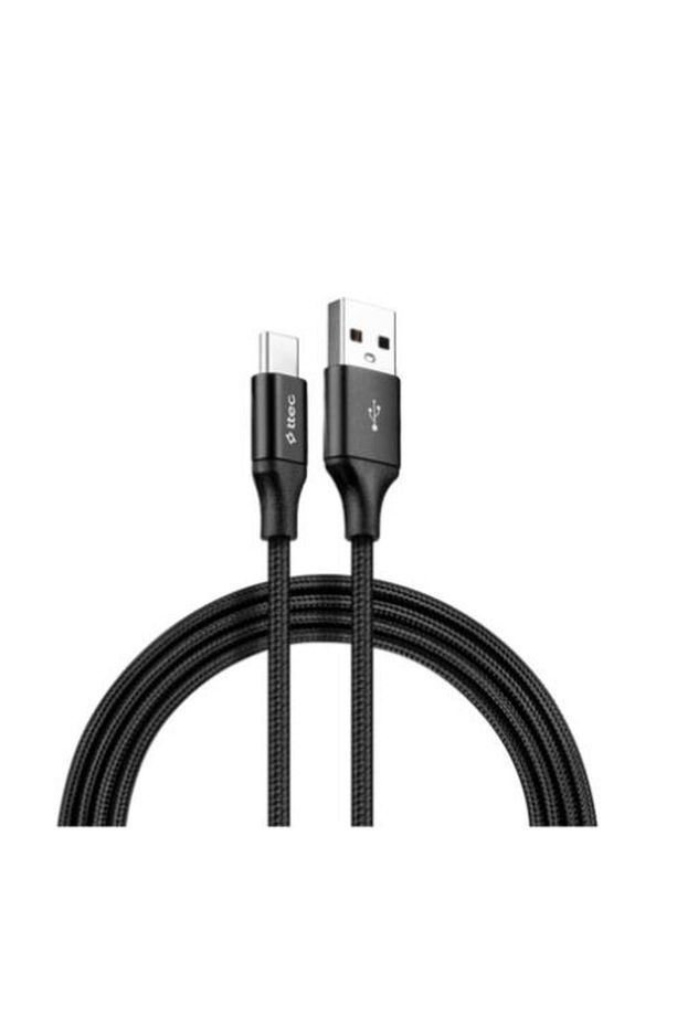 Super Şarj Örgü Tasarım 2mt Type C Şarj Kablosu Samsung Huawei Iphone 15 15 Pro Max Şarj Kablo - 1