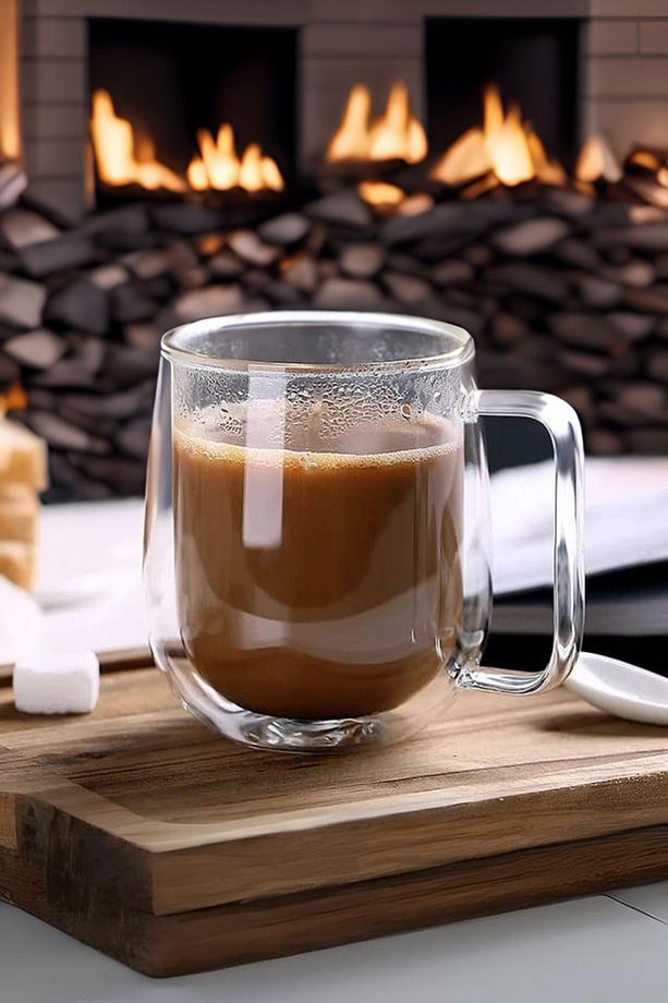 Isıya Dayanıklı Borosilikat Çift Çidarlı 250ml Kulplu Bardak Çay Kahve Ve Meşrubat Bardağı 1 Adet - 3