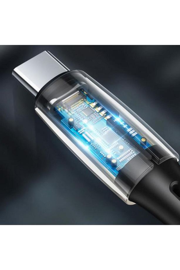 Led Işıklı Super Şarj Örgü Tasarım1.3mt 18w Iphone Şarj Kablo Iphone 11 12 13 14 Pro Max Şarj - 5