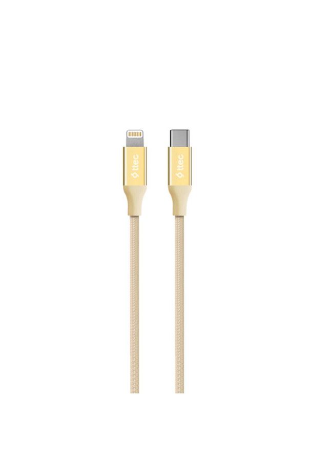 20w 1.5 Metre Type C To Iphone Lightning Şarj Ve Data Kablosu, Örgü Halat Tipi 20w Lightning Ka - 1