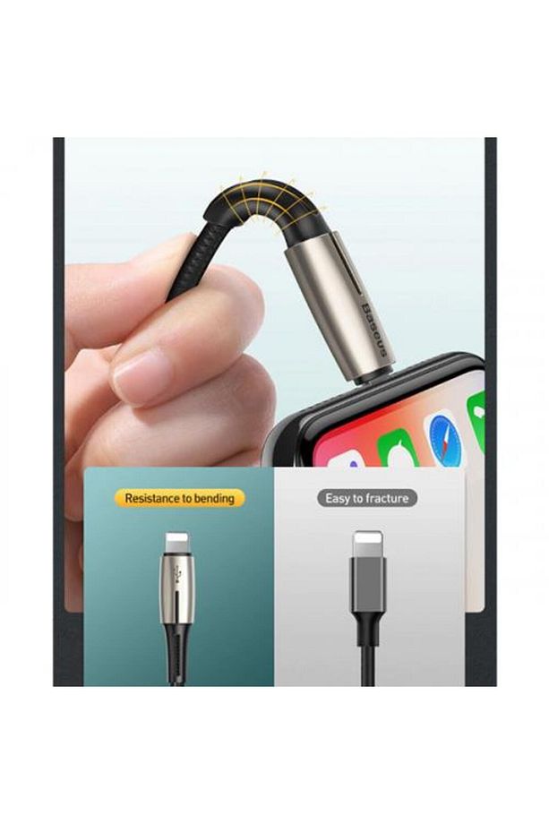 Led Işıklı Super Şarj Örgü Tasarım1.3mt 18w Iphone Şarj Kablo Iphone 11 12 13 14 Pro Max Şarj - 6