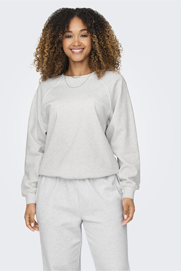 Kadın O-Yaka Basic Sweatshirt - 15325979 - 1