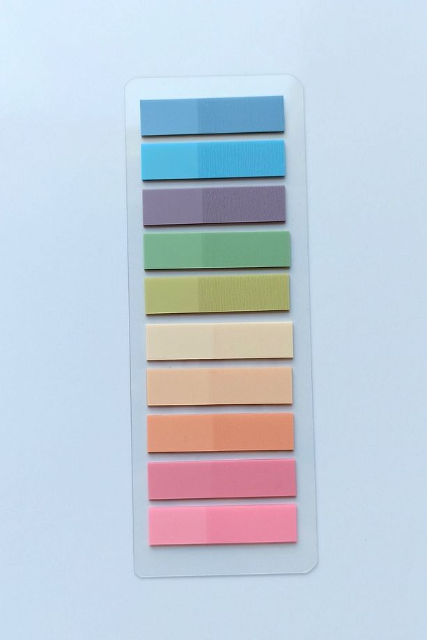 200 Yaprak 1 Paket Soft Pastel Renk Post-it Yapışkanlı Not Kağıdı Index Sticker Indeks - 2