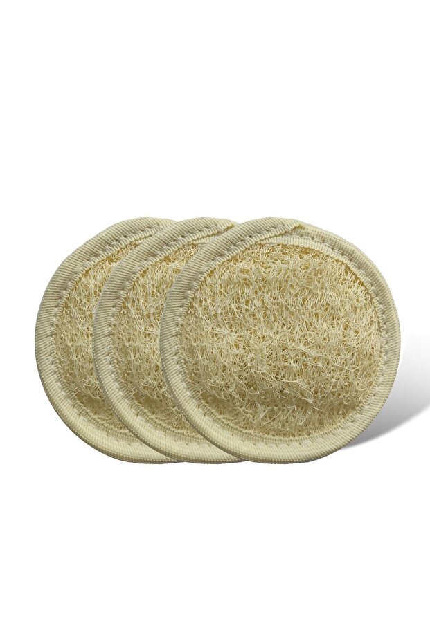 3-Pack Mini Facial Natural Pumpkin Peeling, Fiber 8x8 cm (3 pieces)
