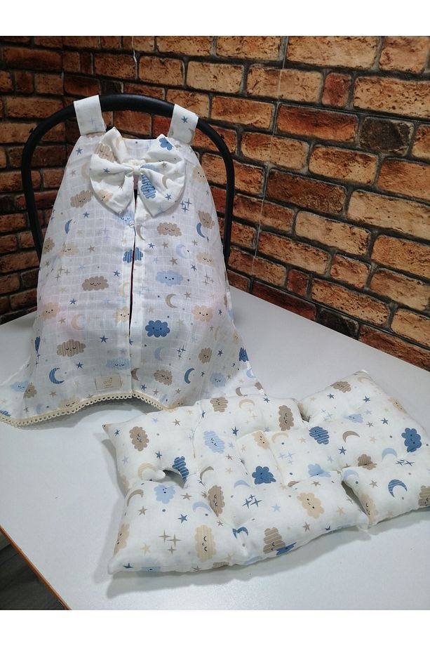 Muslin Puset Örtüsü ve Puset Minderi 2'li Set - 2