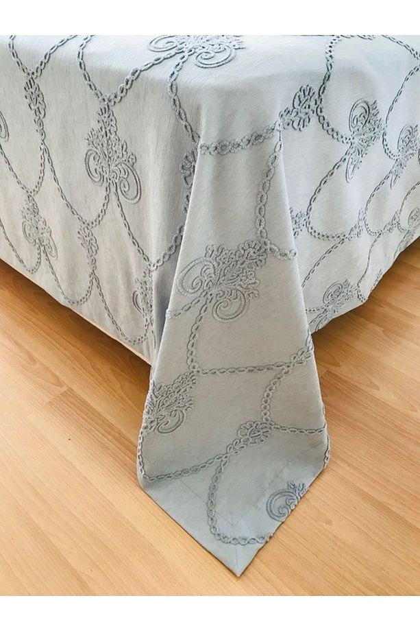-pike takımı Tek Kişilik Üç Boyut Nakışlı Kapuçino  170 X 245 - Bir Adet Yastık Kılıfı - 2