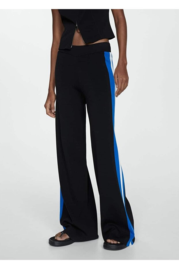 Pamuklu Keten Triko Pantolon - 1