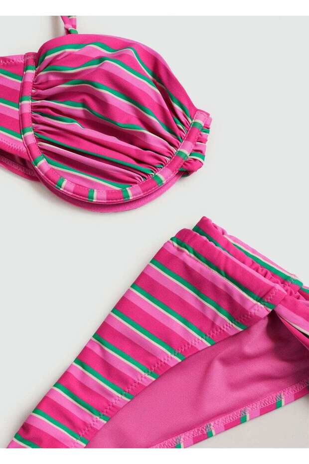 Çizgi desenli bikini altı - 7