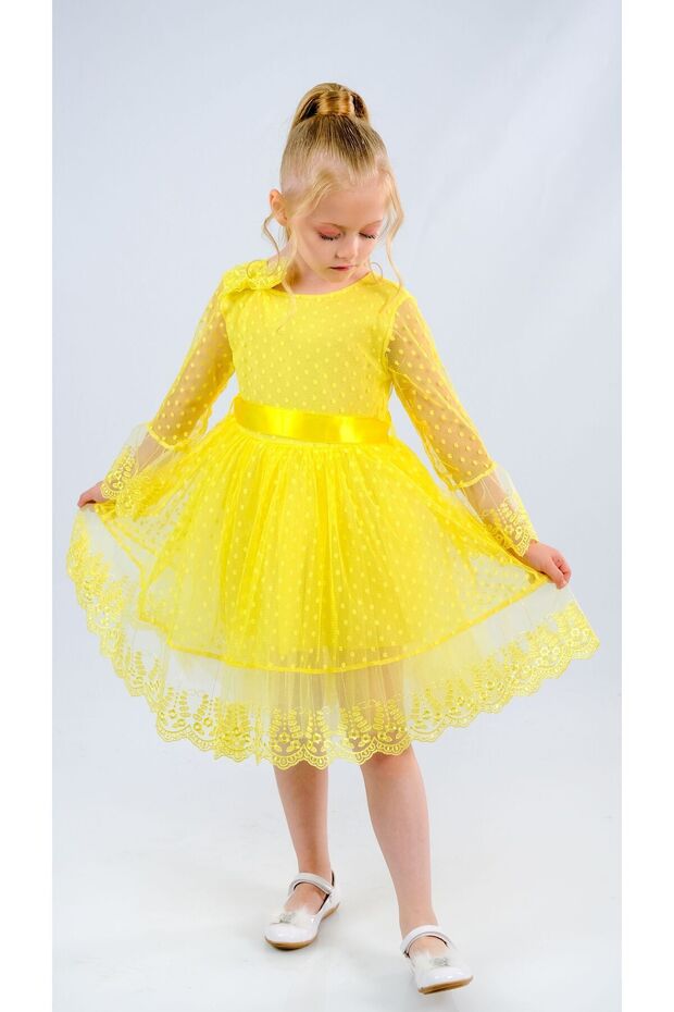 Lace Laced Girl's Evening Dress Party Dress