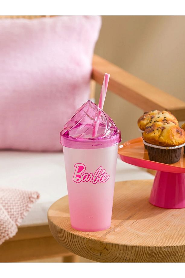 LCW HOME Barbie Baskılı Pipetli Bardak 660 Ml - 1