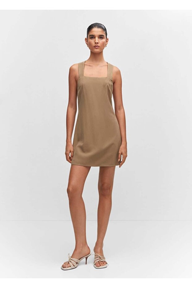 Sırtı Anvelop Kesim Elbise - 2