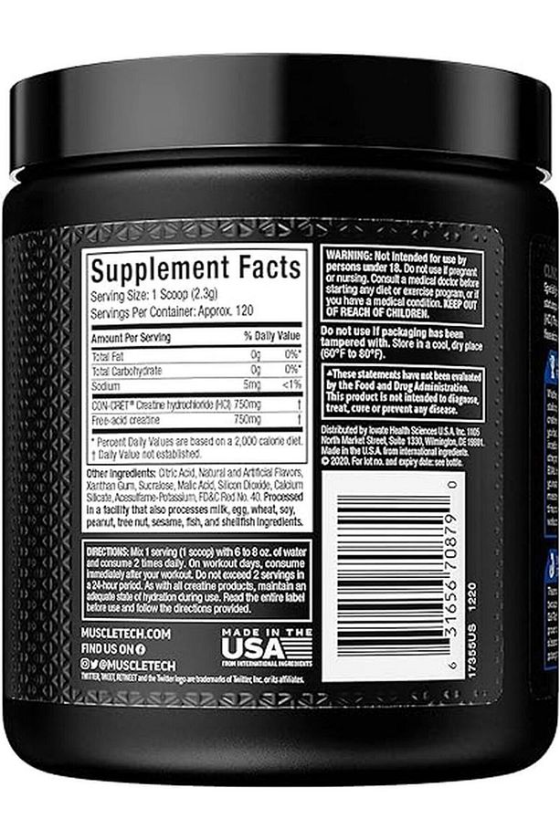 Cell-Tech Creactor Creatine HCl + Free-Acid Creatine Fruit Punch Extreme, 120 Servings - 2