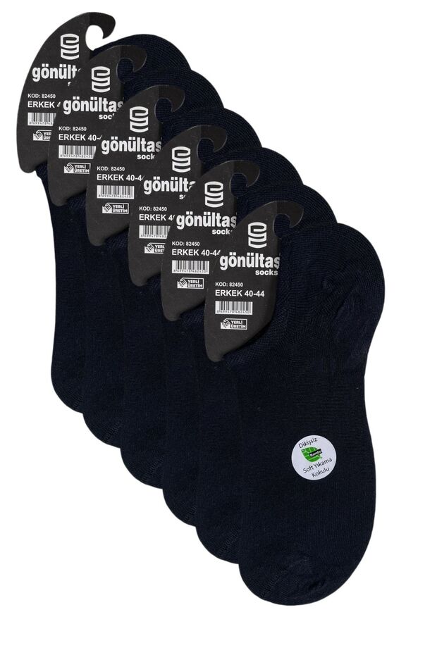 6 Pairs Seamless Bamboo Men's Navy Blue Sneaker Socks
