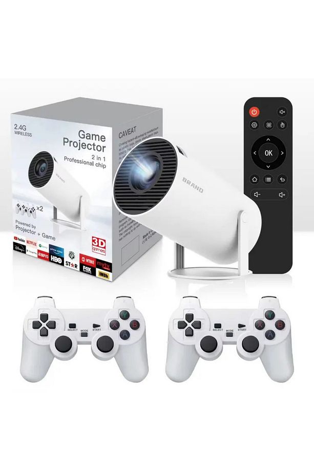 LOBO 4K  Wireless Powered Projector + Game 2 in1 Professional M300 MAX - 1