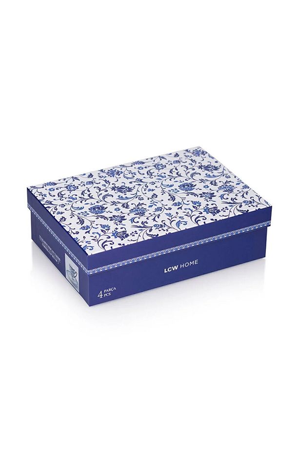 2 Kişilik Baskılı Porselen Kahve Fincan Takımı 90 Ml - 4