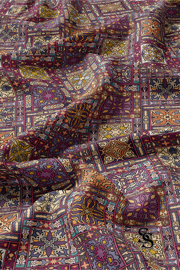 عداء رقمي مطبوع بنمط ماندالا مرقع - 4