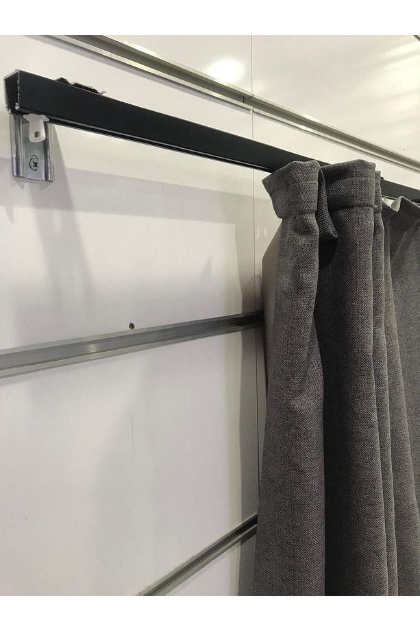 125 Cm Duvara Montaj Tek Kanallı Alüminyum Korniş Duvar Modeli Perde Rayı Duvara Monte Tekli Korniş - 5