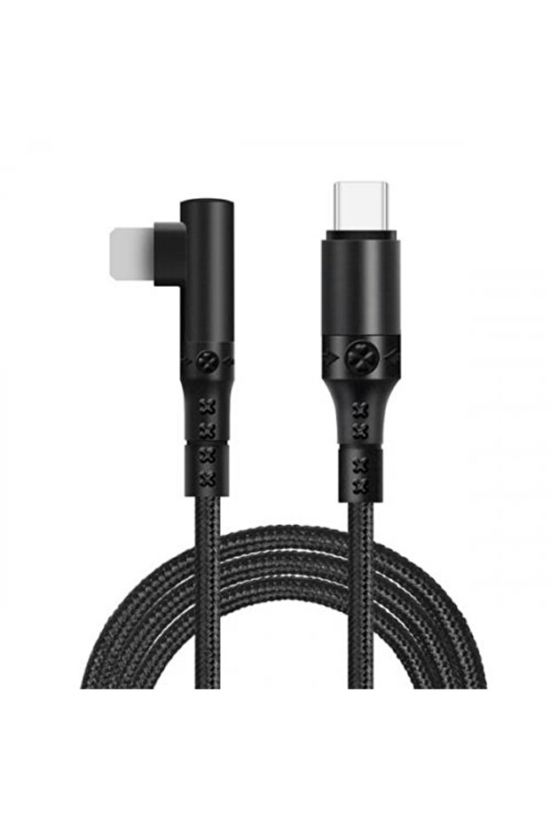 Super Şarj Örgü Tasarım L Tip Type-c To Iphone Şarj Kablosu Iphone 11 12 13 14 Pro Max Şarj - 2