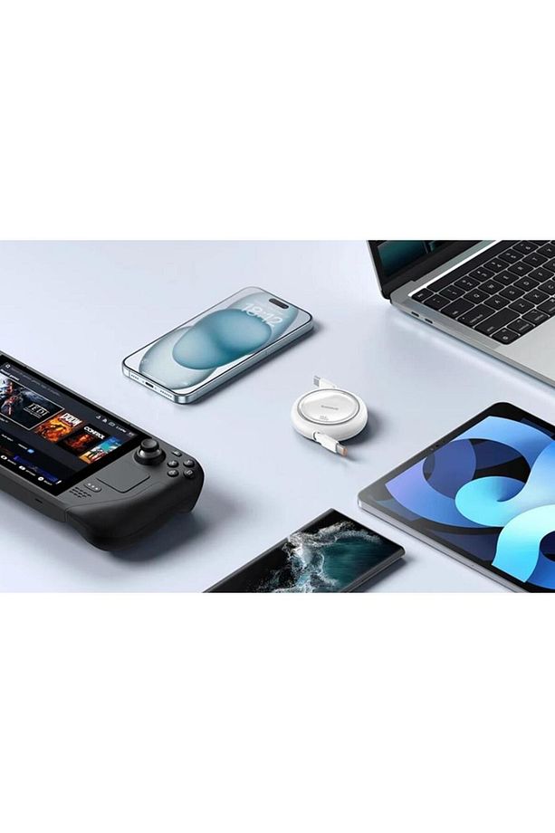 Super Şarj Makaralı 1mt 100w Type-c Şarj Kablo Laptop Macbook Şarj Iphone 15 15 Pro Max Şarj - 4