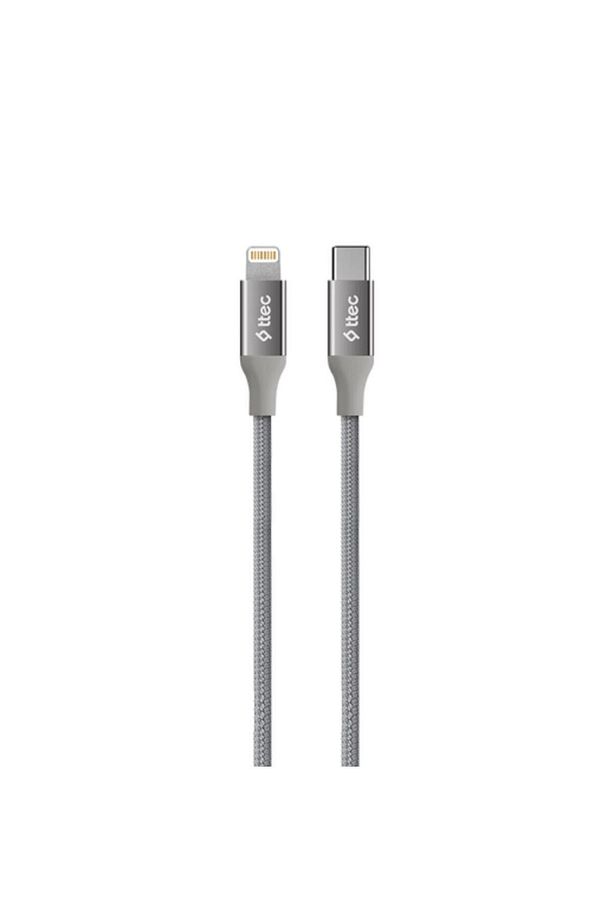 20w 1.5 Metre Type C To Iphone Lightning Şarj Ve Data Kablosu, Örgü Halat Tipi 20w Lightning Ka - 1