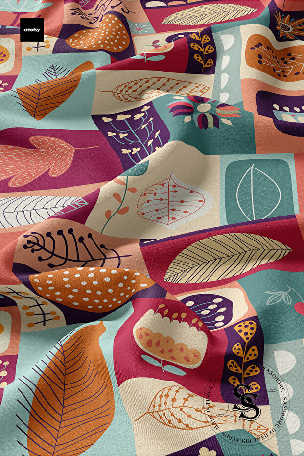 Patchwork Mandala Desenli Dijital Baskılı Runner - 3