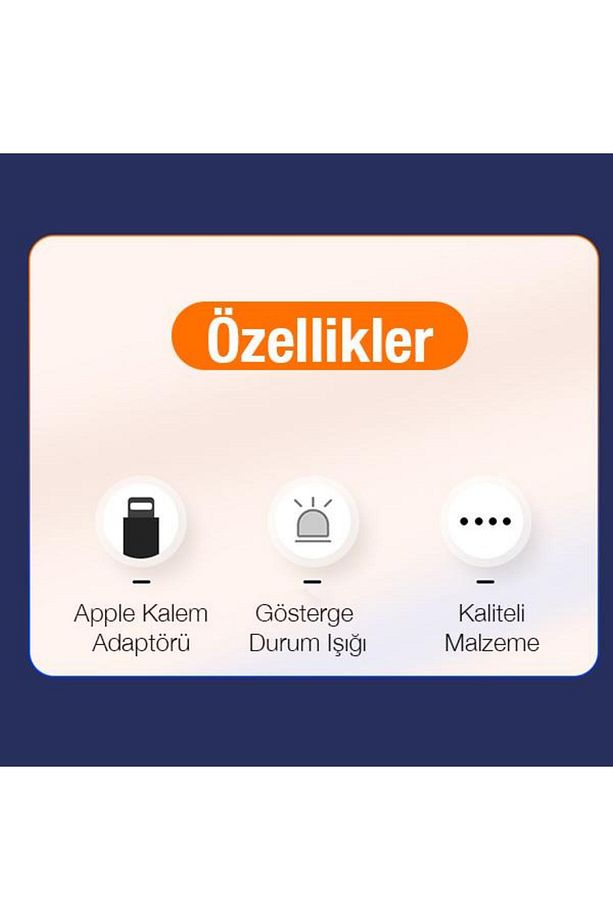 Polham Apple Pencil Kalem Şarj Adaptörü, Lightning To Lightning Çevirici Dönüştürücü, Gösterge Işıkl - 3