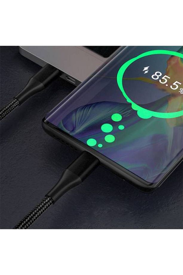 Polham 100w 5a Hızlı Şarj Type-c To Type-c 1 Mt Kevlar Şarj Kablosu Huawei Samsug Xiaomi Şarj Kablo - 2