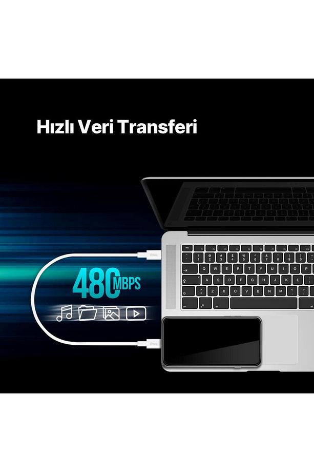 65w 30cm Pd/qc Mega Hızlı Type C To Type C Şarj Ve Data Kablosu, Ultra Dayanıklı Powerbank Kabl - 5