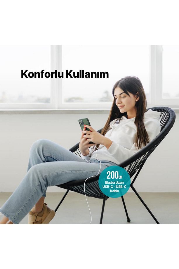 Super Şarj Pd/qc 65w 2mt Type C Şarj Kablosu Samsung Huawei Iphone 15 15 Pro Max Şarj Kablo 480 - 2