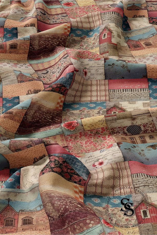 Patchwork Mandala Desenli Dijital Baskılı Runner - 3