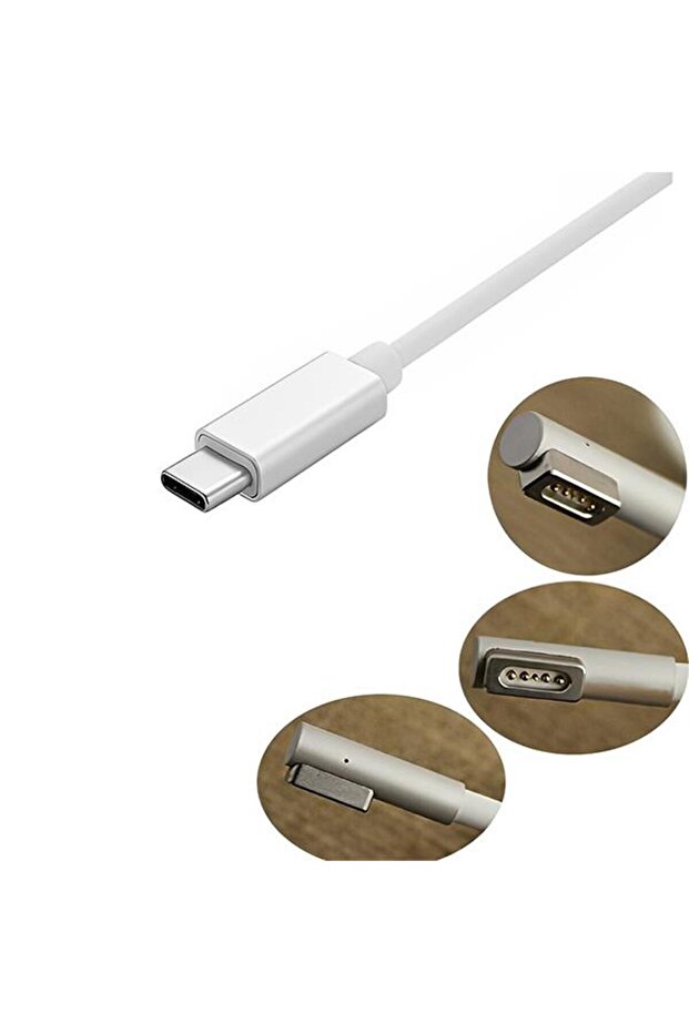 Polham 100w 1.8 Metre Type C To Magsafe 1 (l-tip) Şarj Kablosu, Apple Macbook Pro, Air Şarj Kablosu - 2