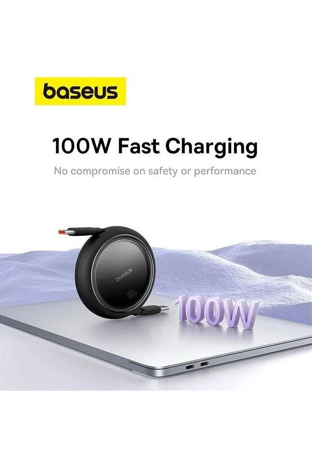 Super Şarj Makaralı 1mt 100w Type-c Şarj Kablo Laptop Macbook Şarj Iphone 15 15 Pro Max Şarj - 5