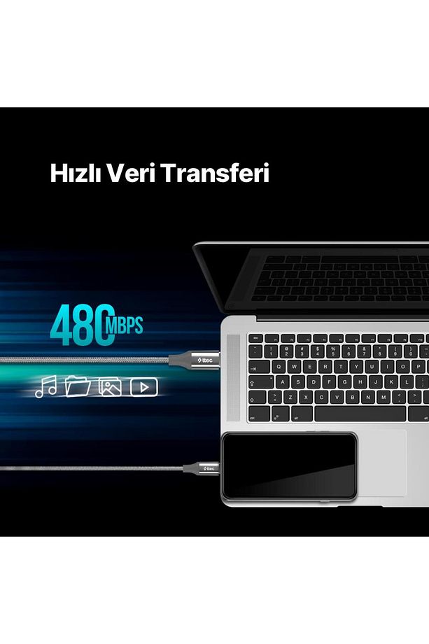 Super Şarj Örgü Tasarım 2mt 65w Type C Şarj Kablosu Samsung Huawei Macbook Tablet Şarj Kablo - 4