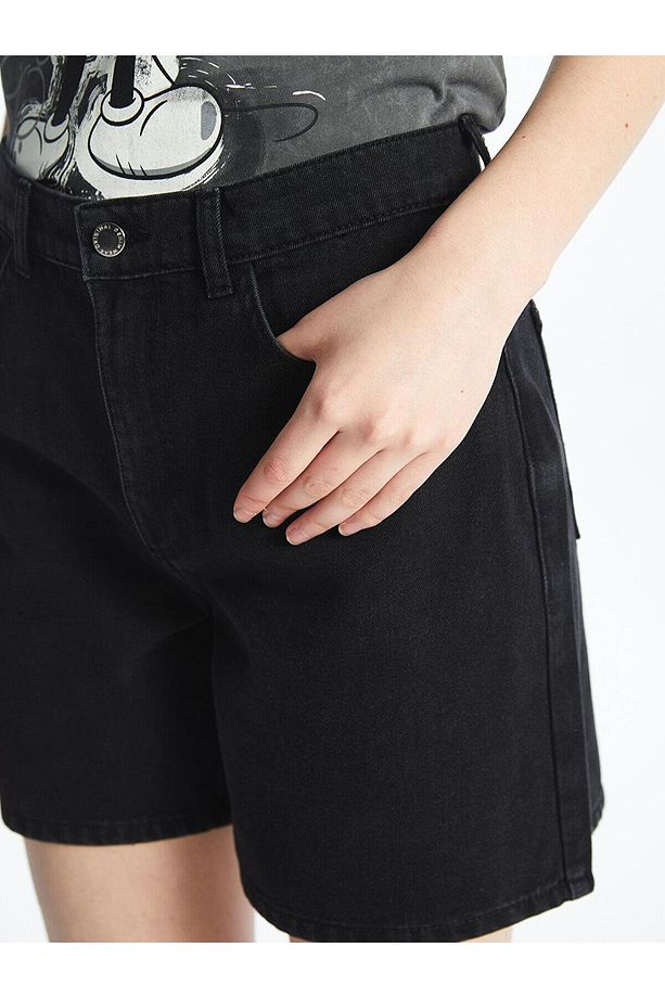 LCW Jeans Bermuda Fit Kadın Jean Şort - 2