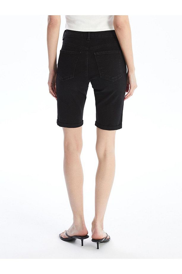 LCW Jeans Bermuda Fit Kadın Jean Şort - 4