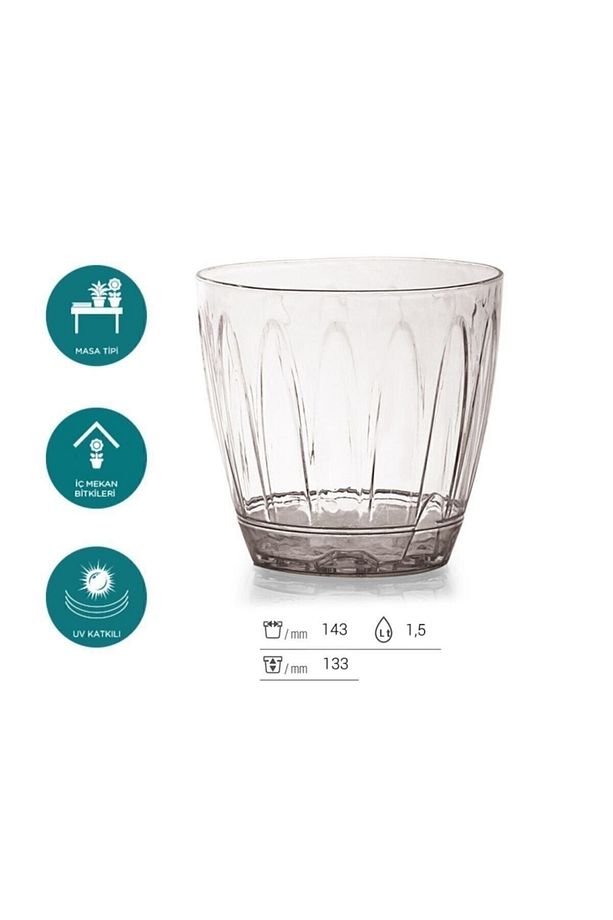 2 Adet 1.5 Litre Şeffaf Orkide Saksı Ve 3 Litre Orkide Toprağı - 3