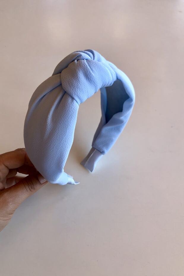 Baby blue spiral women's hair crown
