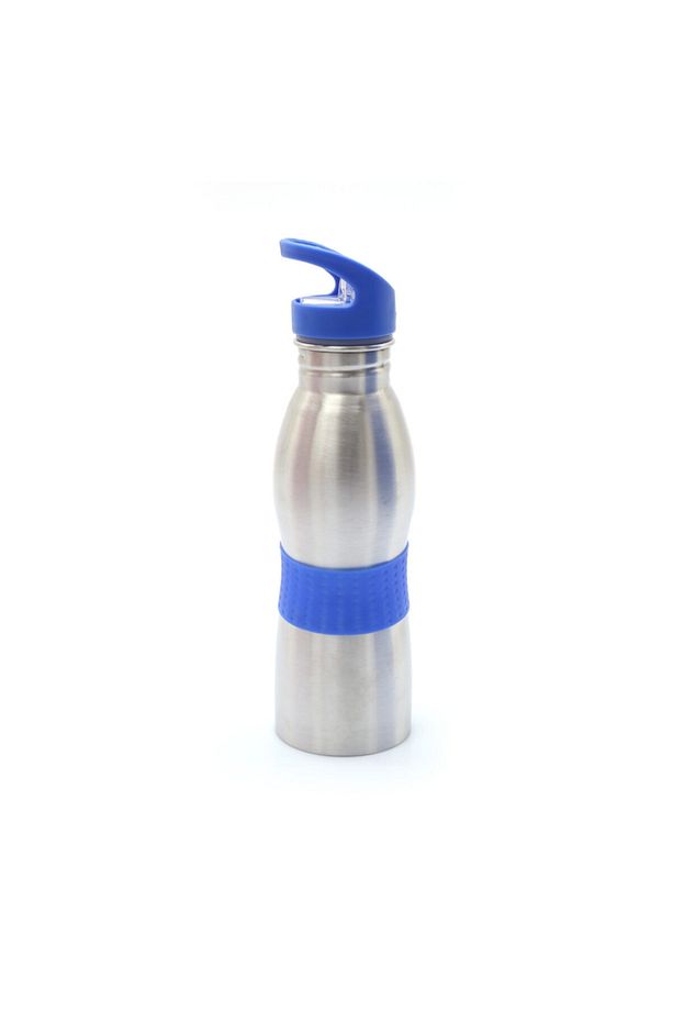 Pipetli Paslanmaz Çelik Su Matarası Mavi 600 ml - 1