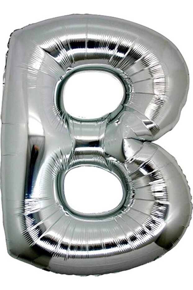 Silver B Letter Foil Balloon Letter B Large Size Balloon Silver/Gray 100cm
