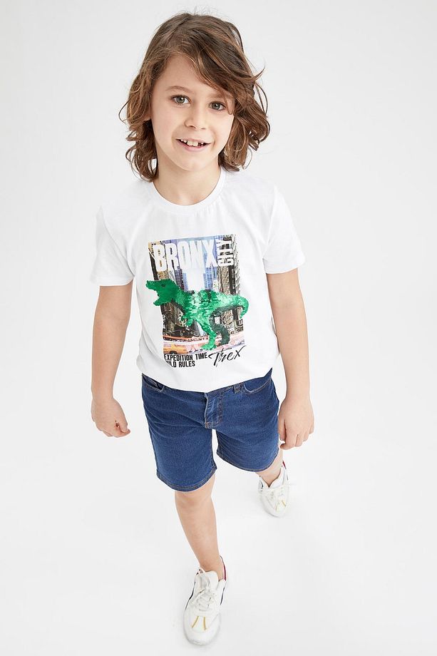 Erkek Çocuk Regular Fit Bermuda Jean Şort - 1