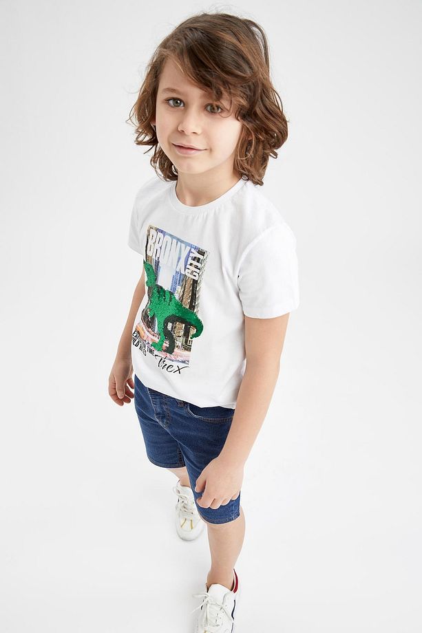 Erkek Çocuk Regular Fit Bermuda Jean Şort - 2